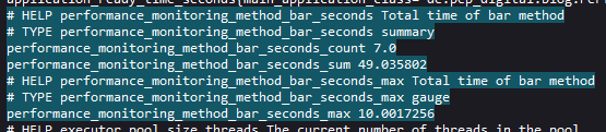 Monitoring bar